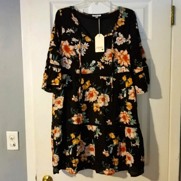 Jodifl NWT Floral Print Layered Dress S - Picture 2 of 11